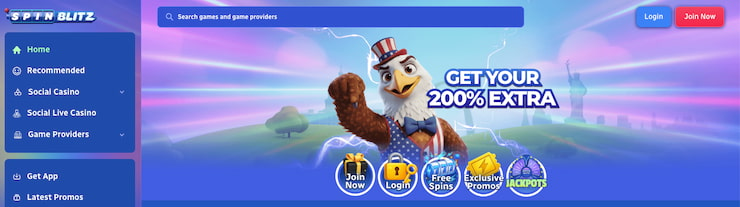 Spinblitz Social Casino with Sweepstakes Slots